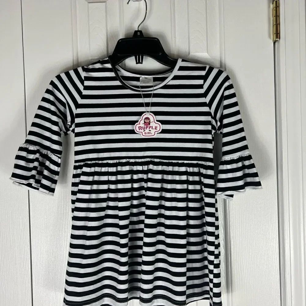 NWT Ruffle Girl Top Tunic Size 7/8